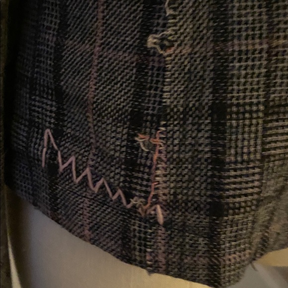 K/Lab Brown Plaid Blazer with Pink Stitching - Picture 7 of 14